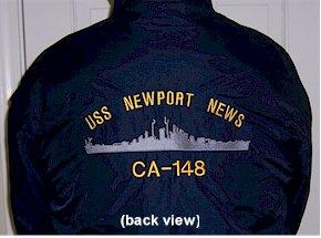 #33LL- USS Newport News CA-148 Fleece-Lined Nylon Jackets