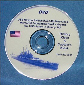 #97- USS Newport News CA-148 DVD Ship's History Kiosk & Captain's Kiosk