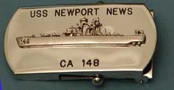 #74- Belt Buckle, Ship's Silhouette w/ "148" on Bow