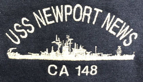 #106SS & #106LS Proud Navy Veteran / Newport News Embroidered Tee