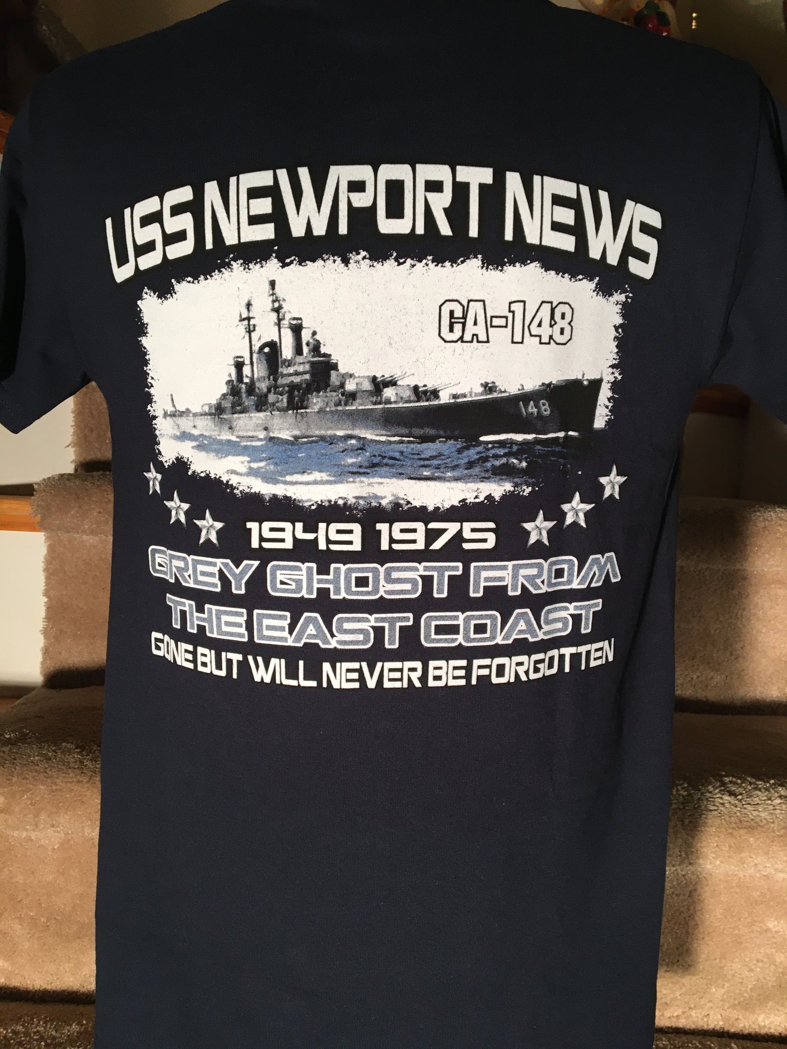 #19 "GREY GHOST FROM THE EAST COAST"-NAVY Tee Shirt
