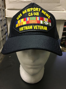 #03-1/3 Special REDESIGNED "Vietnam Veteran"  Navy Ball Cap With Combat Action Ribbons