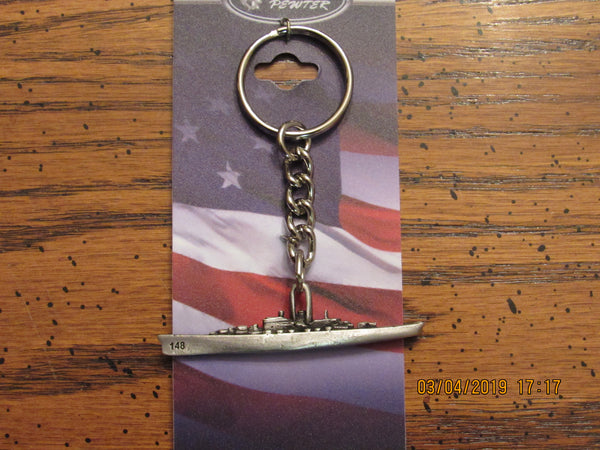 #56A- USS Newport News Pewter Key Chain / Zipper Pull (Any 2 for $15.00) (Limited Inventory -Will NOT Restock)