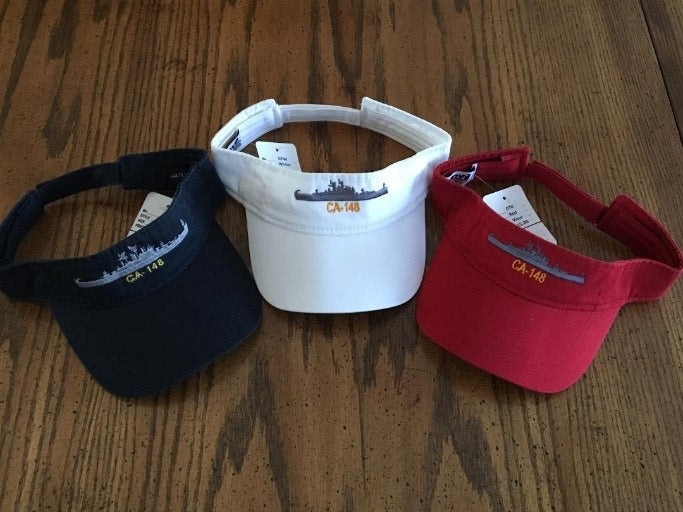 #07- Low Profile Twill Visor With USS Newport News Silhouette