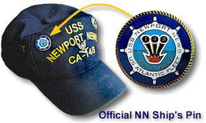 #50 #51 #52- Official USS Newport News CA-148 Ship's Seal Hat Pin, Tie Tack, & Charm