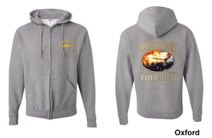 #35- Hooded Sweatshirt "THUNDER" Gray & Navy